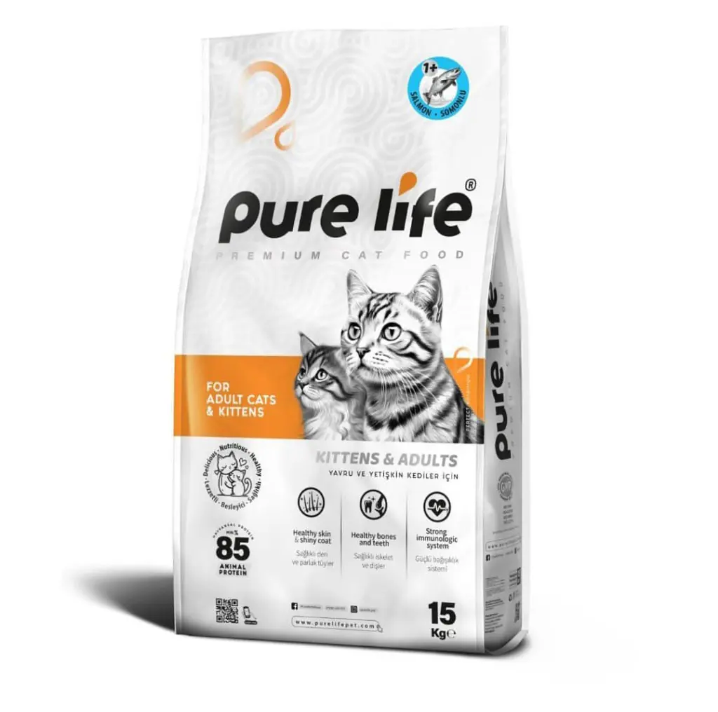 PURELIFE ADULT CAT 27-10 SALMON 15KG.webp