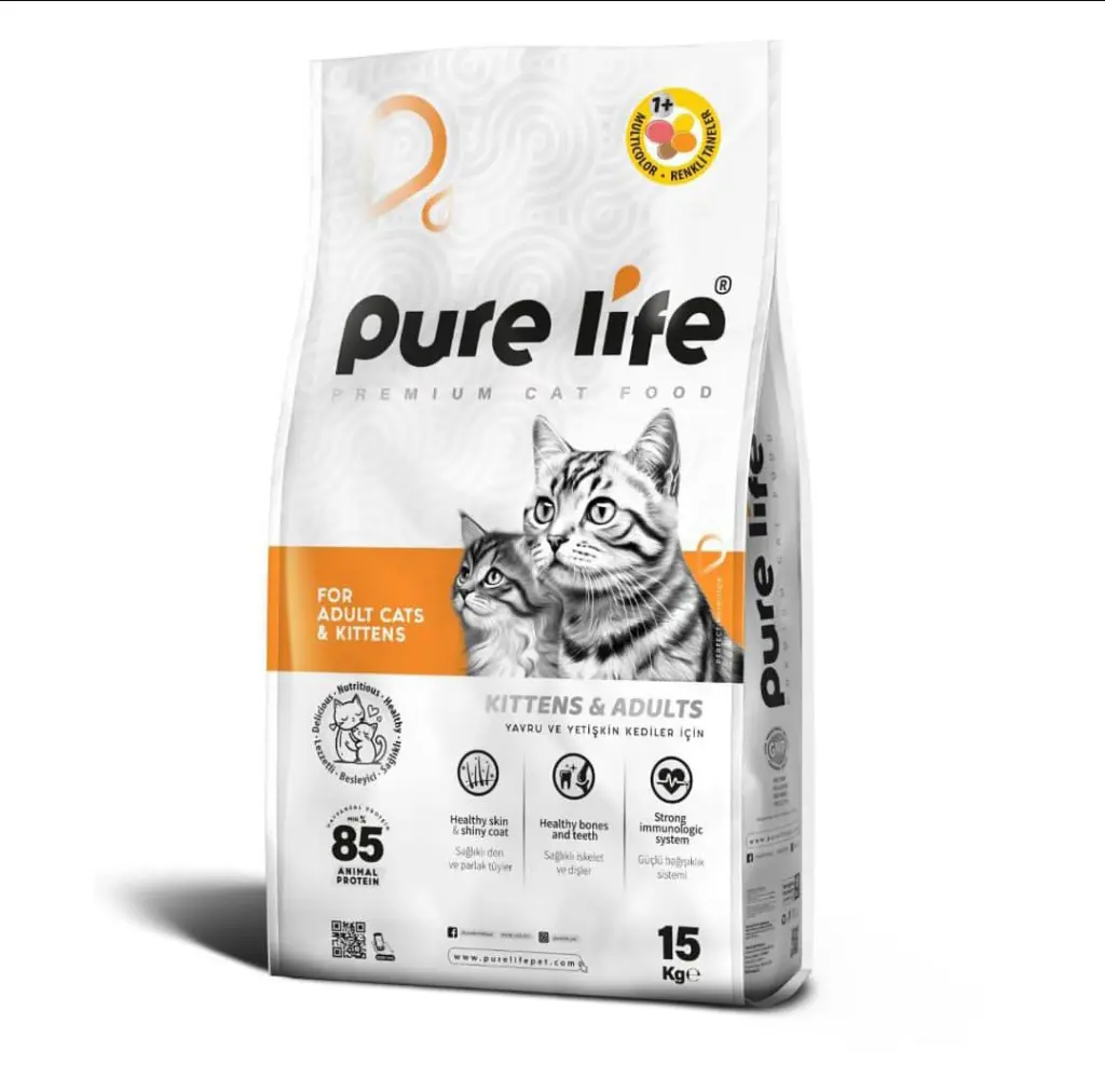 PURELIFE ADULT CAT MULTICOLOUR 27-10 CKN 15KG.webp