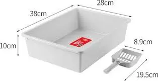 CAT LITTER TRAY WITH SCOOP WHITE.webp