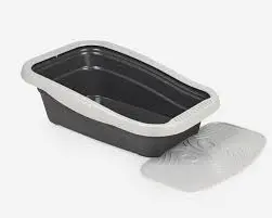 Nella Kit Cat Litter Tray with Mat - 80 x 36.5 x 18 cmGrey.webp