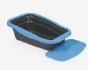 Nella Kit Cat Litter Tray with Mat - 80 x 36.5 x 18 cmblue.webp