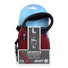 Adventure retractable leash, 5 m - Large - Red.webp