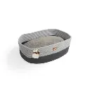 Oval Rope Cat Bed Grey.webp