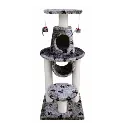 BONALTI Cat Play Tower Grey with Paw Print.webp