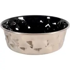 Diamonds Stainless Non-Slip Dog Bowls Black, 1.15 L.webp