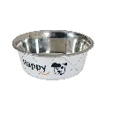 Happy Stainless Steel Dog Bowls White, 2.65 L.webp