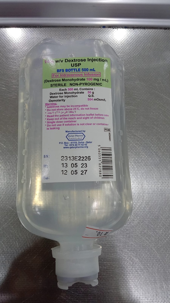 DEXTROSE 10% 500ML QPHدكستروز
