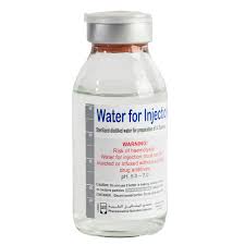 WATER FOR INJECTION 100ML GLASS BOTTLEالماء للحقن