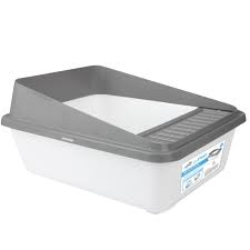 GOFRESH HIGH BACK CAT LITTER S GREYصندوق رمل صغير