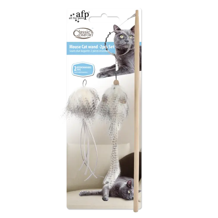 Classic Comfort Mouse Cat Wand Set عصا الماوس الكلاسيكية المريحة