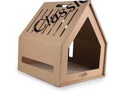 CLASSIC COMFORT-HOME SWEET HOME CARDBOARD HIDEAWAY SCRATCHERكلاسيك كومفورت-هوم سويت هوم كاردبورد هايداواي سكراتشر