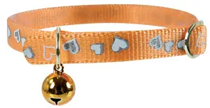 Reflective Heart Collar Orangeطوق