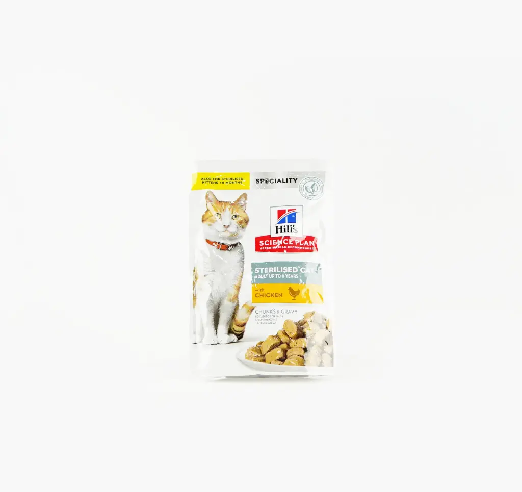 Hills-SP FEL ADULT STERILISED CKN 85Gمعقمة