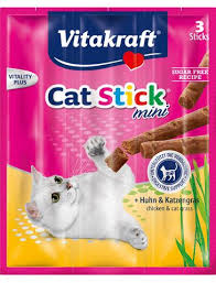 CAT STICKS MINI CHICKEN & CAT GRASS 18Gالعصي