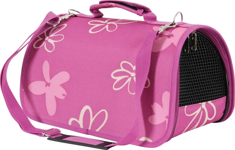 PET CARRIER FLOWER PLUM MEDIUMحقيبة نقل الحيوانات الأليفة