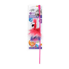 Furry Ball Fluffy Bird Wand Red رقيق