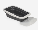 Nella Kit Cat Litter Tray with Mat - 80 x 36.5 x 18 cm/Greyصندوق فضلات للقطط