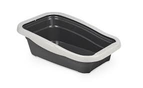 Nella cat litter tray with frame-58x37.5x18cm/grey