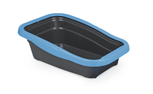 Nella cat litter tray with frame-58x37.5x18cm/Blue