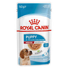 RC,MEDIUM PUPPY GRAVY WET FOOD POUCHES 140Gجرو متوسط