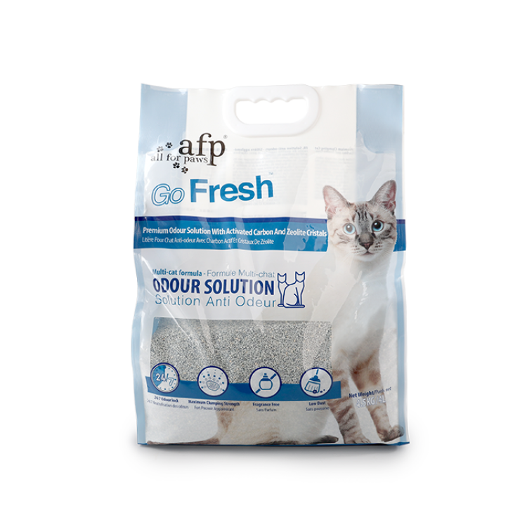 Clumping Cat litter - Activated Carbon/4.5 kg(ODOUR)رمل قطط - فحم نشط