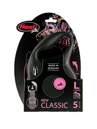 FLEXI DOG LEASH 5M BLACKمقود