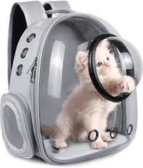 TRASPARENT PET CARRIER BAGحقيبة حمل شفافة للحيوانات الأليفة