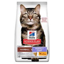 Hills-SP FELINE ADULT HAIRBALL&PERFECT COAT CKN 1.5KGأكل قطط لكرات الشعر وفروة مثالية