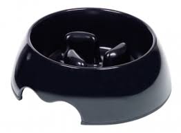 Melamine Slow Feeding Bowl,Blackالسلطانيات