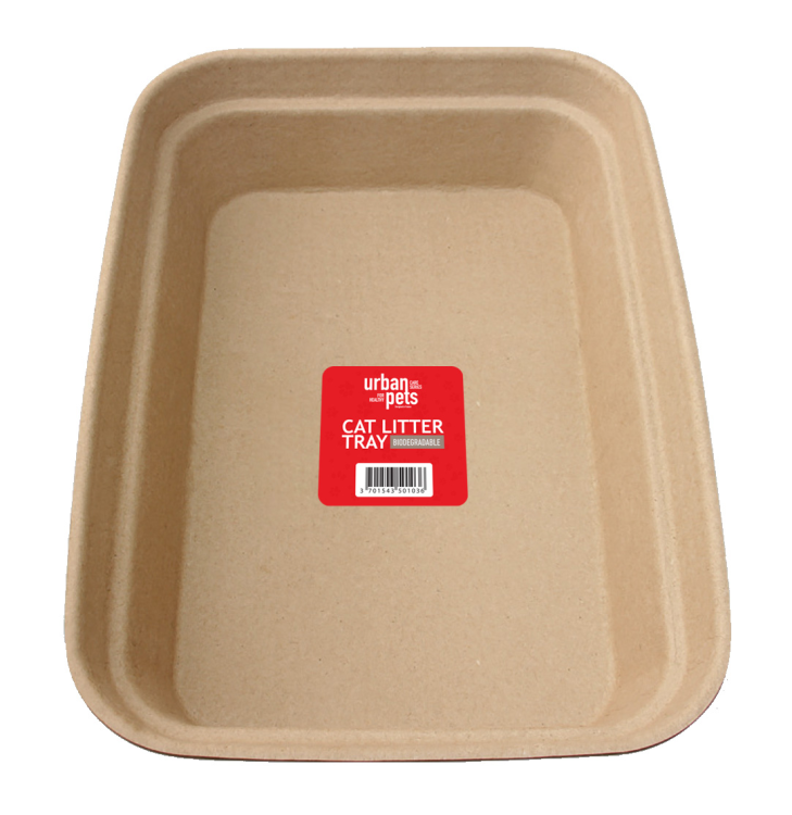 Biodegradable Cat Litter Tray - L Size, 46 x 35.5 x 10 cm