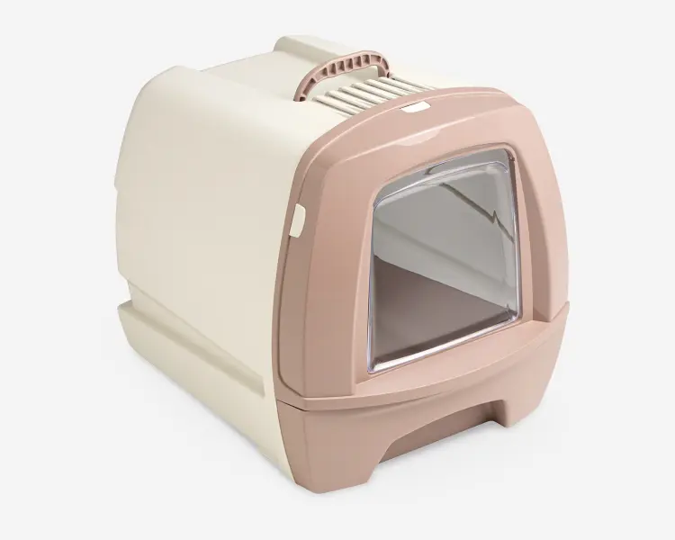 80's Cat Litter Box with Drawer Pink 50 x 40 x 42 cm صينية 