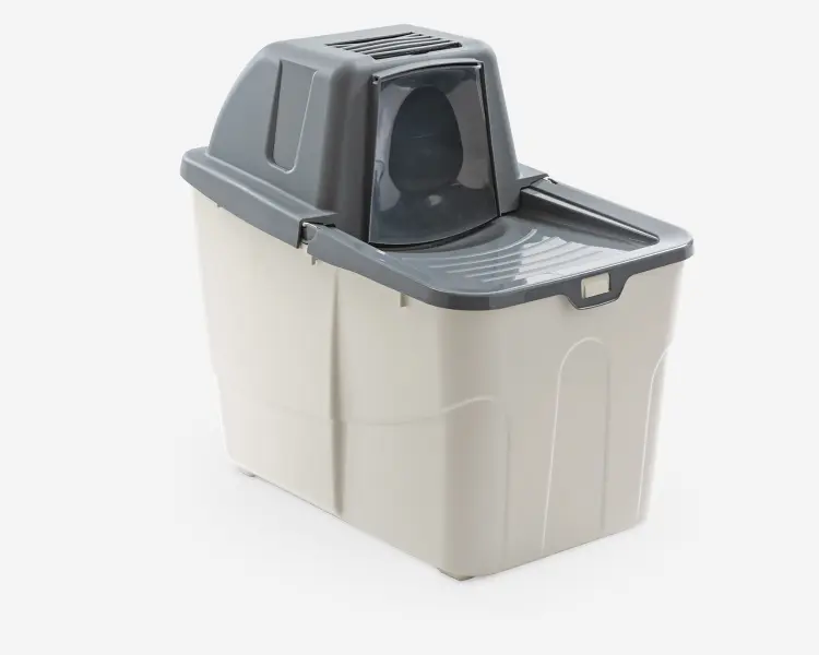 Buxo Close Cat Litter Box Grey 58 x 39 x 56 cm   فضلات القطط 