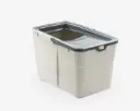 Buxo Open Cat Litter Box Grey 58 x 39 x 38.5 cm   فضلات القطط 