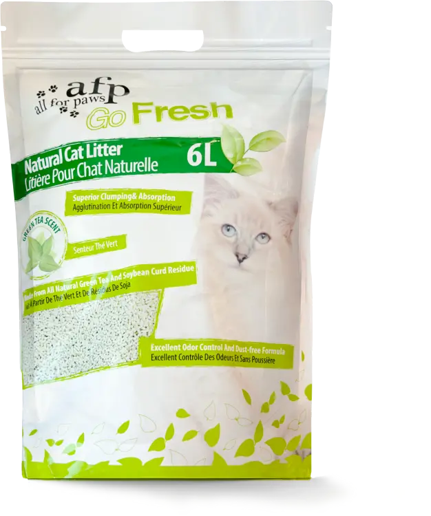 Clumping Natural Cat Litter Green Tea Scent 6 Lفضلات القطط