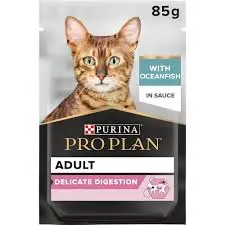 Pro Plan Delicate Wet Cat Food with Oceanfish Grilled in Gravyطعام قطط أسماك المحيط
