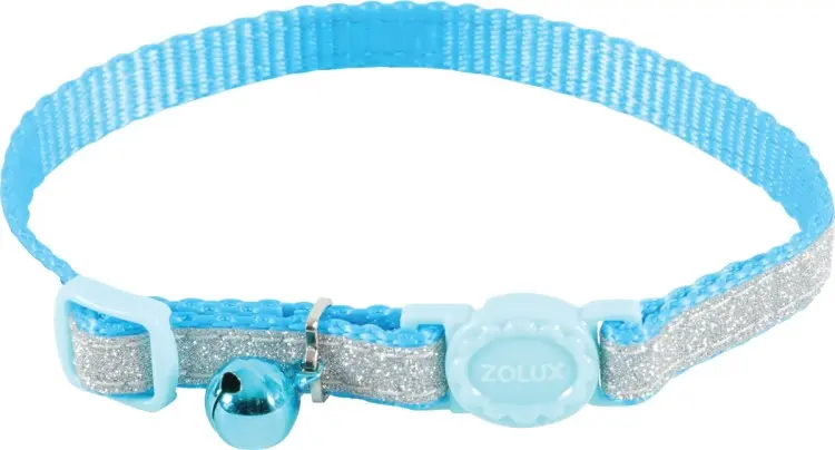 Shiny Nylon Collar Blue طوق نايلون أزرق  
