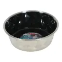 Diamonds Stainless Non-Slip Dog Bowls Black, 550 mlصَحن 