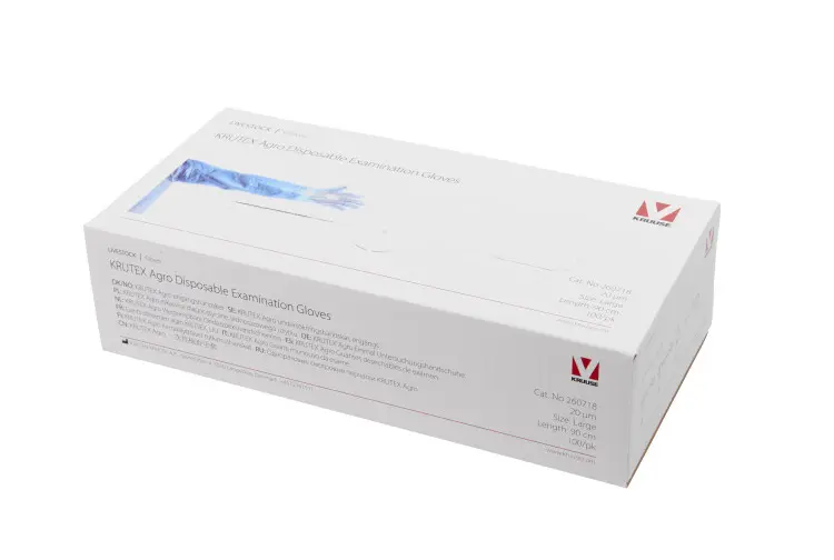 KRUTEX AGRO disposable examination gloves, L, 100/pk 