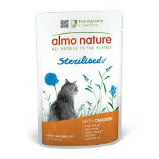 ALN,FUN.STERILISED CATS WITH CHICKEN 70G طعام قطط دجاج