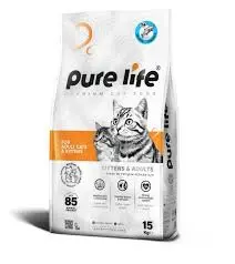 PURELIFE ADULT CAT 27/10 SALMON 15KGطعام قطط سالمون