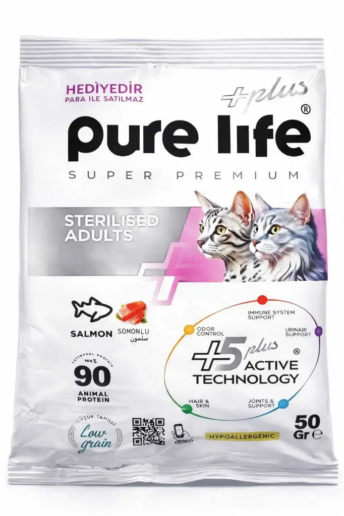 PURELIFE ADT STERILIZED CAT 32/14 SALMON 50Gطعام القطط المعقمة سامون