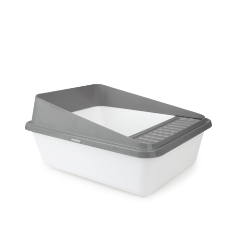 [SVT-0120] GO FRESH HIGH BACK CAT LITTER BOX L GREYفضلات القطط