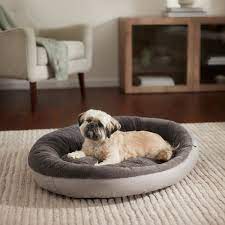 [SVT-0134] HERRINGBONE ROUND BED GREYسرير دائري