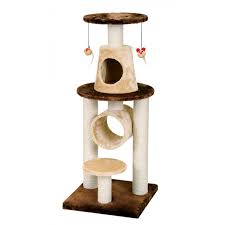 [SVT-0021] BONALTI CAT PLAY TOWER BROWN BEIGEبونالتي كات بلاي تاور، بني، بيج