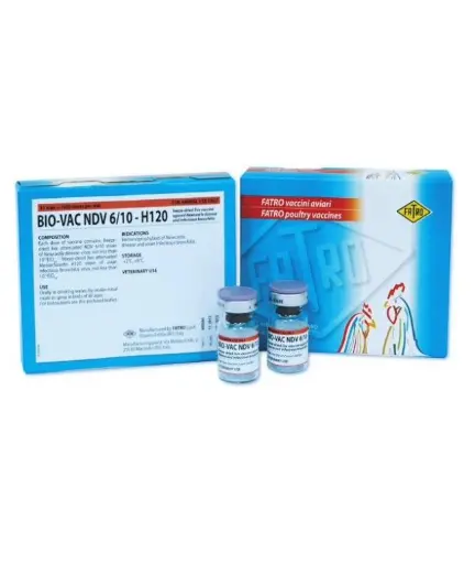 [FAT-0030] BIO-VAC NDV 6/10-H120 تحصين نيوكاسل والتهاب الشعب جرعة 2500