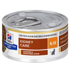 [605671] Hills-PD FELINE K/D CHICKEN&VEGSTEW 82Gالعناية بالكلى للقطط