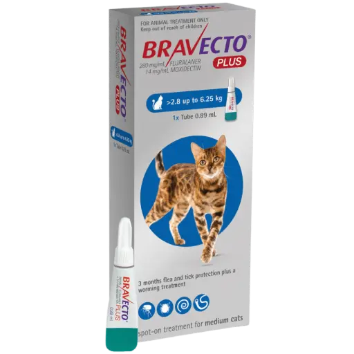 [ADS-0055] BRAVECTO PLUS CAT 250MG 2.8-6.25KGبرافيكتو
