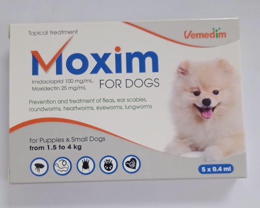 [VEM-0086] MOXIM FOR DOGS 0.4ML 1 TUBEموكسيم