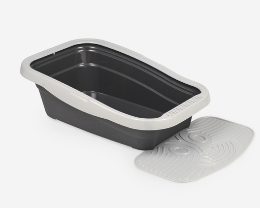 [SVT-0335] Nella Kit Cat Litter Tray with Mat - 80 x 36.5 x 18 cm/Grey