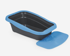 [SVT-0338] Nella Kit Cat Litter Tray with Mat - 80 x 36.5 x 18 cm/blue